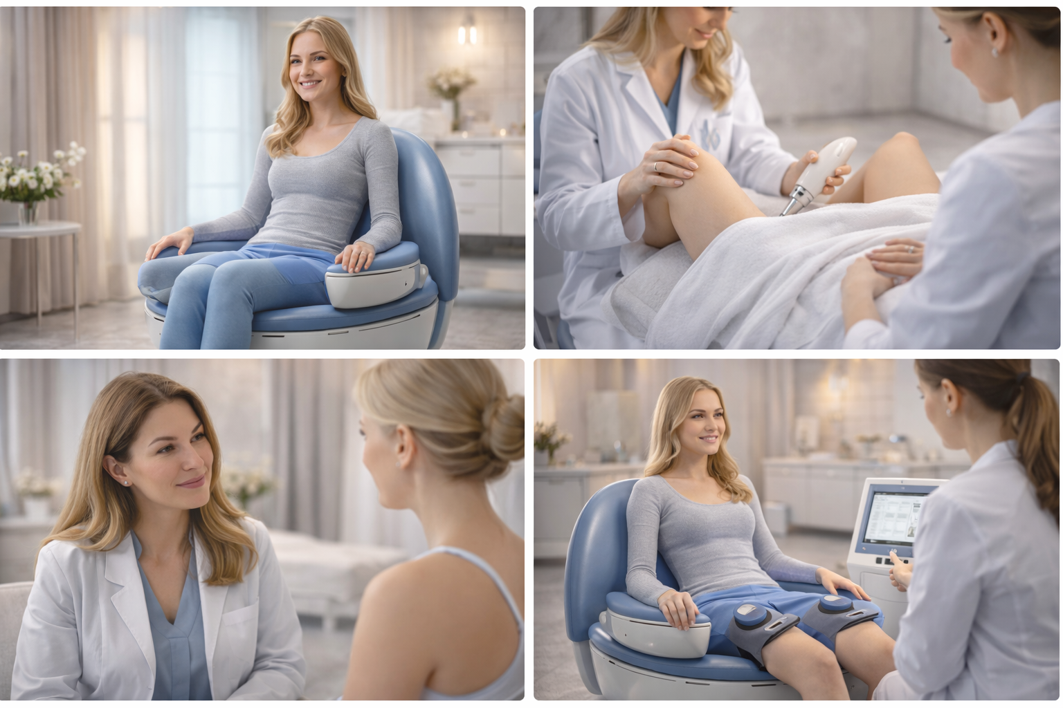 Collage of women's intimate and wellness treatment areas and results