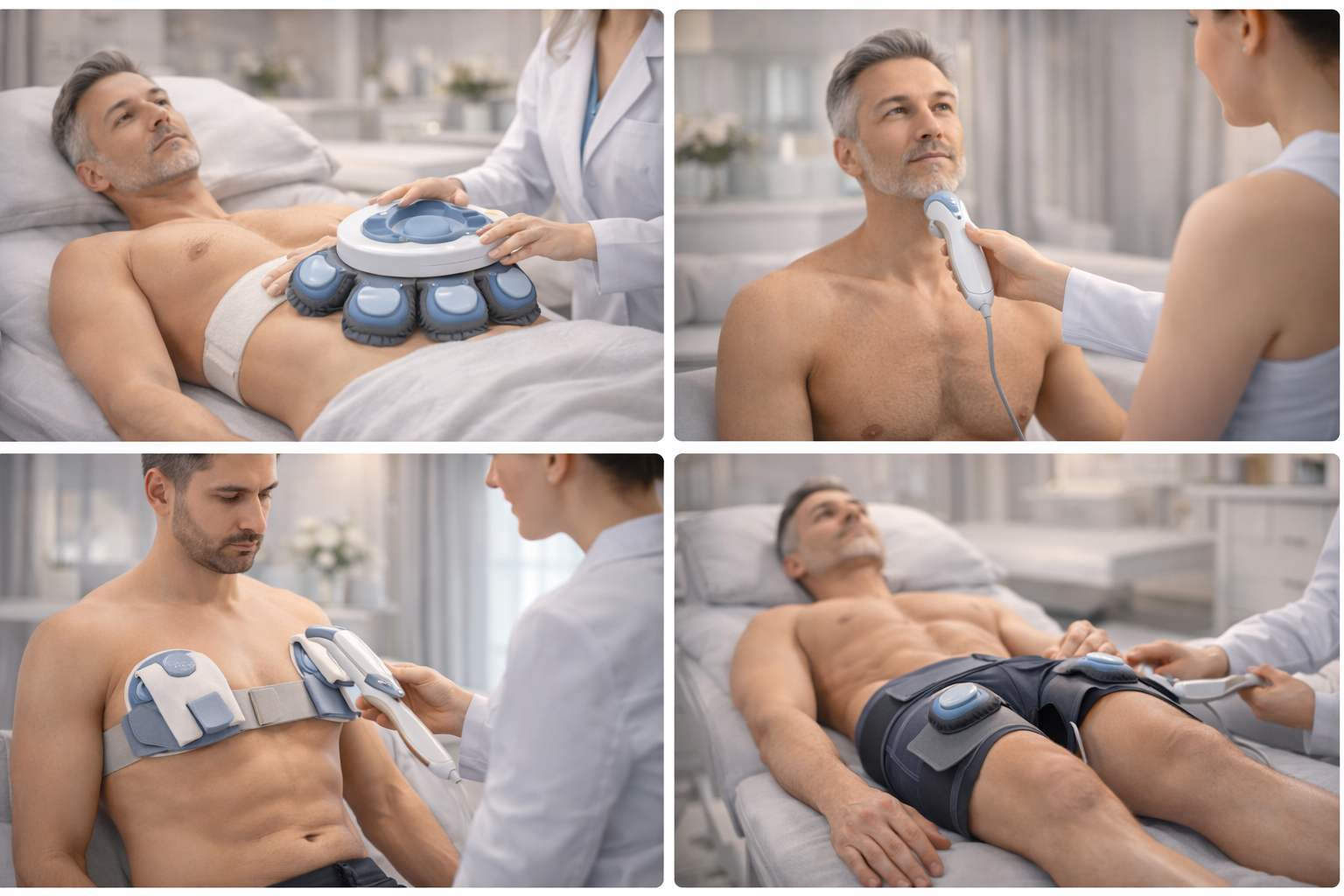 Collage of men's treatment areas and results